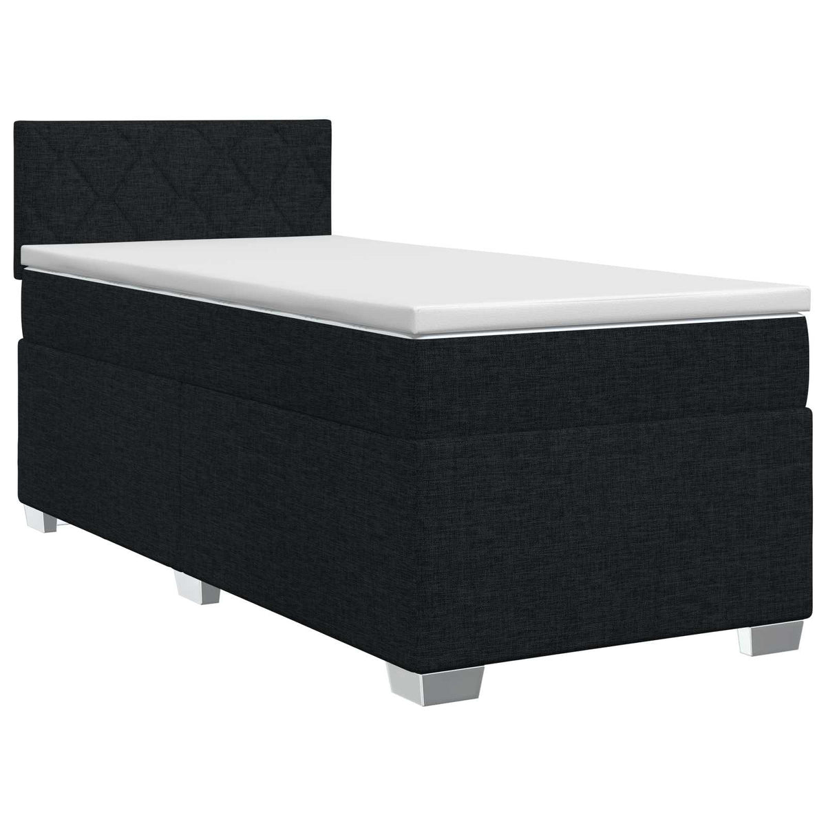 Boxspring krevet s madracem Crna 90 x 190 cm Tkanina