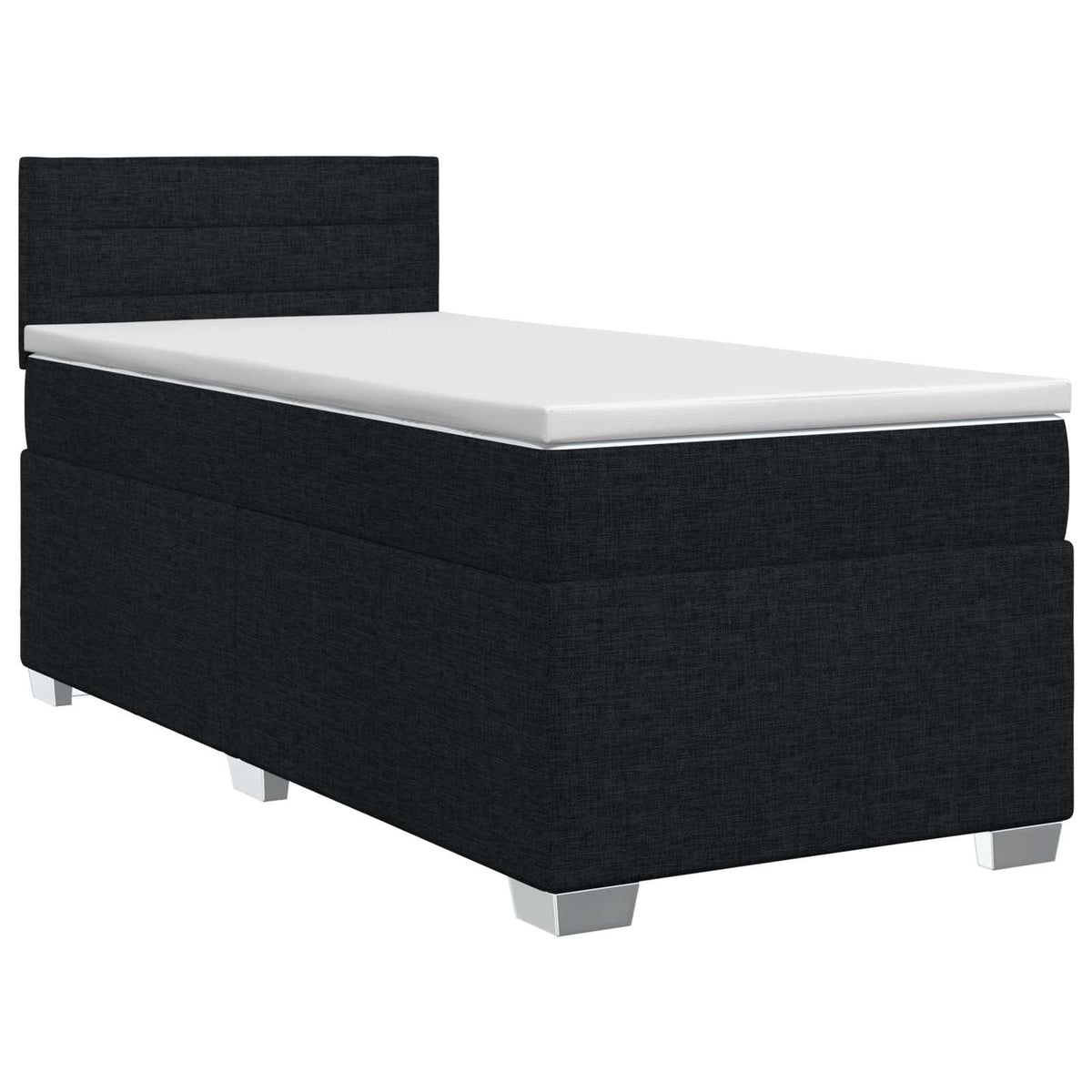 Boxspring krevet s madracem Crna 90 x 200 cm Tkanina