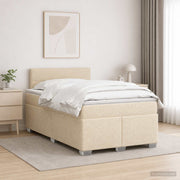 Boxspring krevet s madracem Krem 120 x 200 cm Tkanina