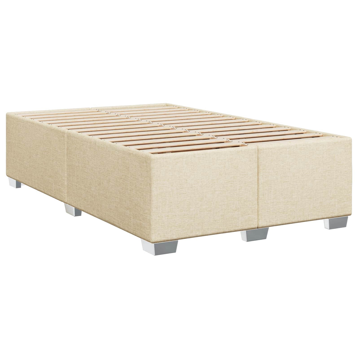 Boxspring krevet s madracem Krem 120 x 190 cm Tkanina