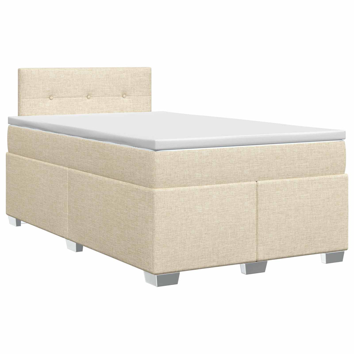 Boxspring krevet s madracem Krem 120 x 200 cm Tkanina