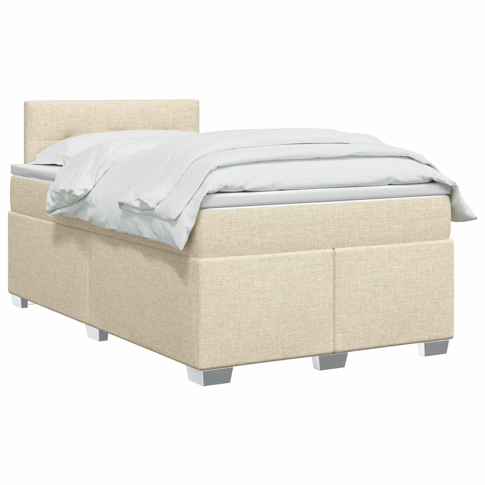 Boxspring krevet s madracem Krem 120 x 200 cm Tkanina