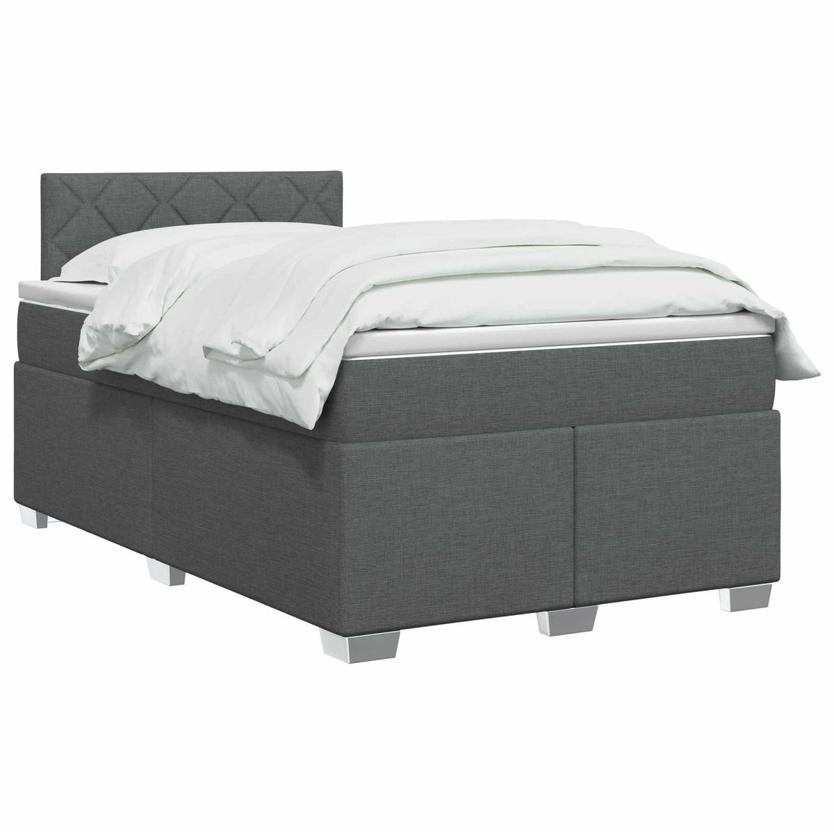 Boxspring krevet s madracem Tamnosiva 120 x 200 cm Tkanina