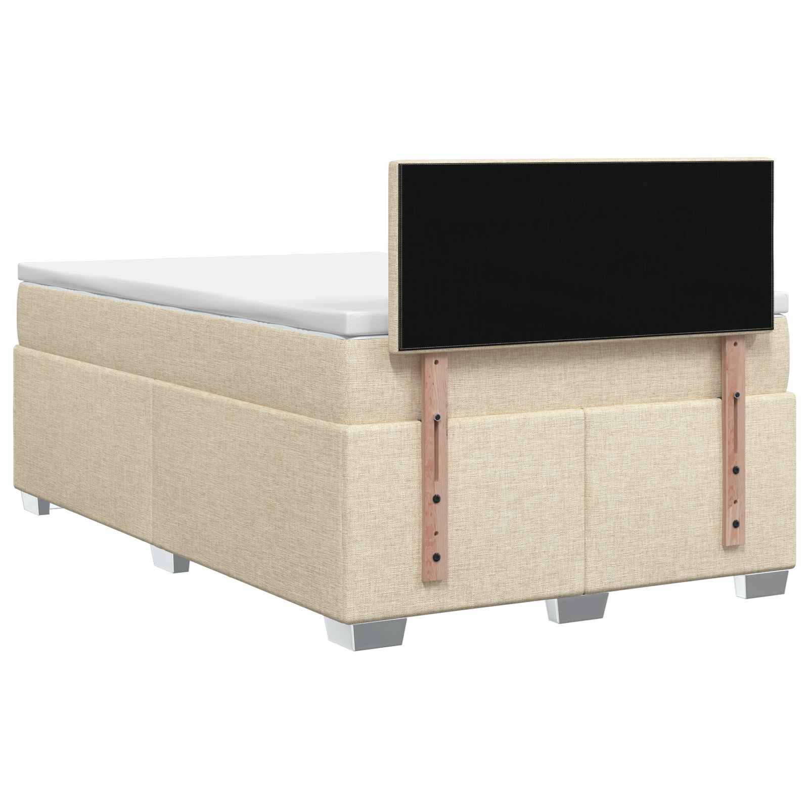 Boxspring krevet s madracem Krem 120 x 200 cm Tkanina