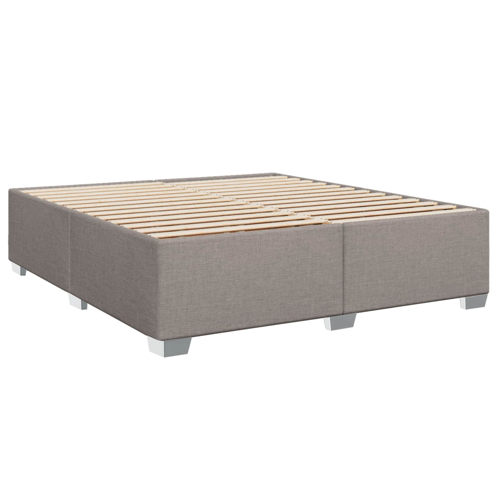 Boxspring krevet s madracem Sivosmeđa 140 x 190 cm Tkanina