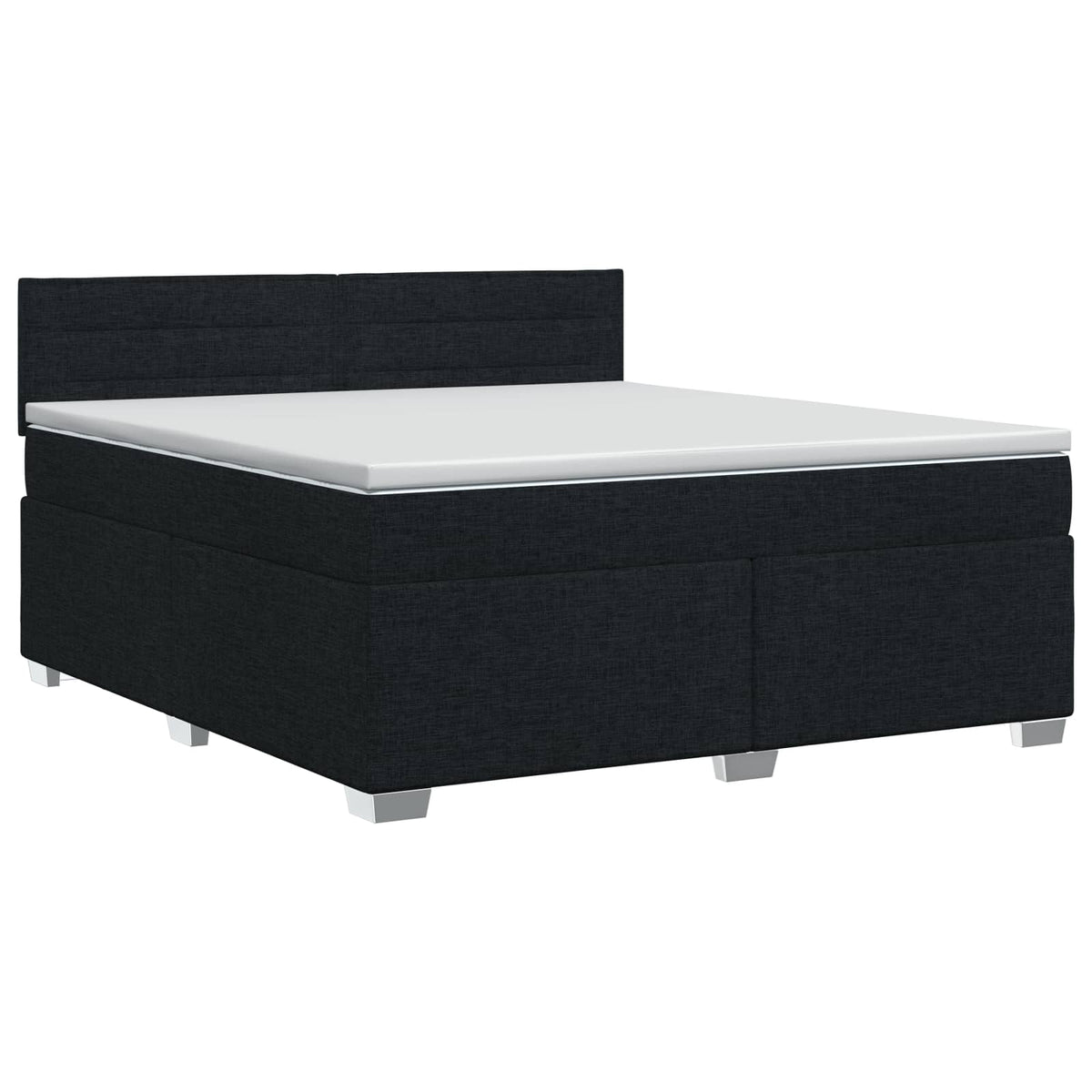Boxspring krevet s madracem Crna 140 x 200 cm Tkanina