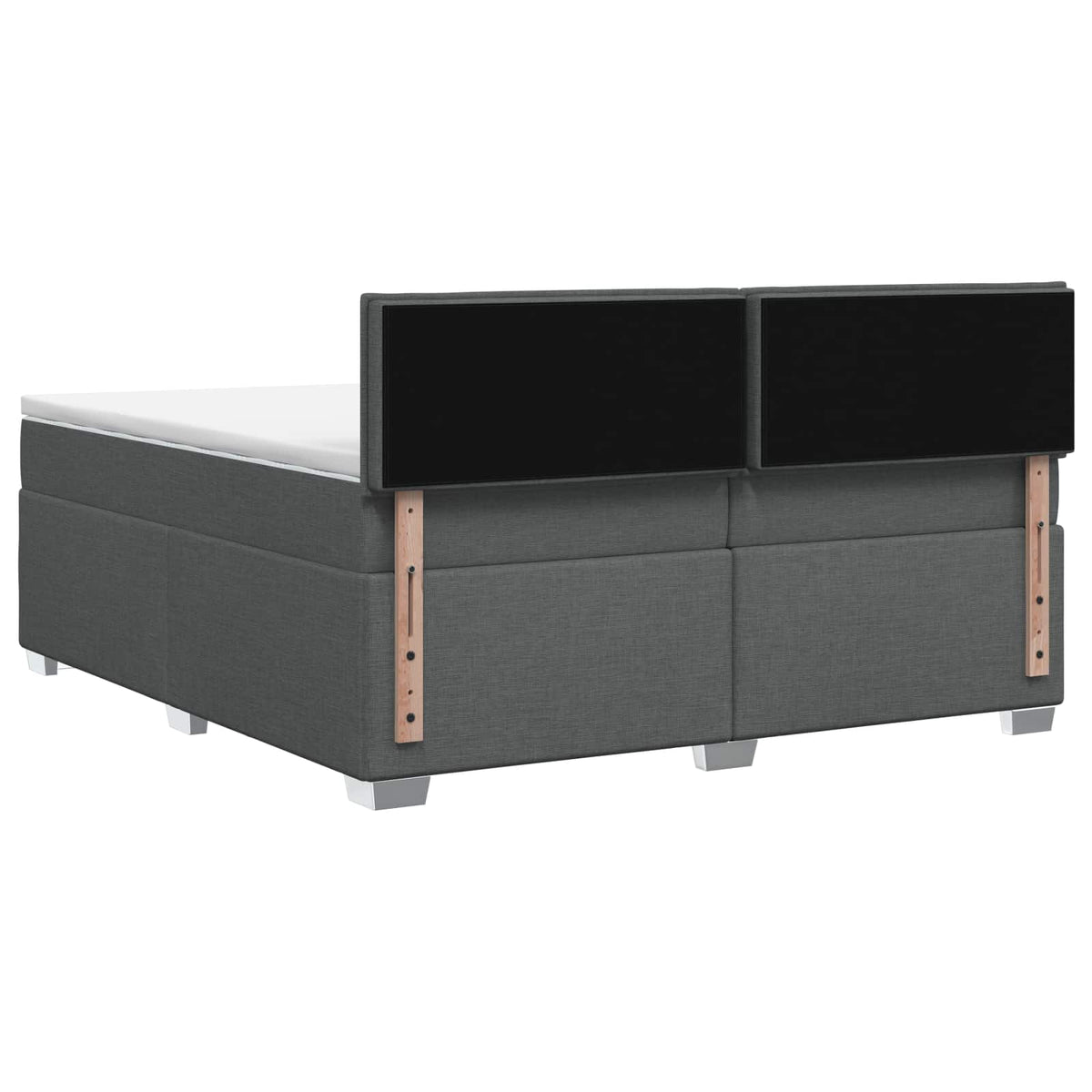 Boxspring krevet s madracem Tamnosiva 200 x 200 cm Tkanina