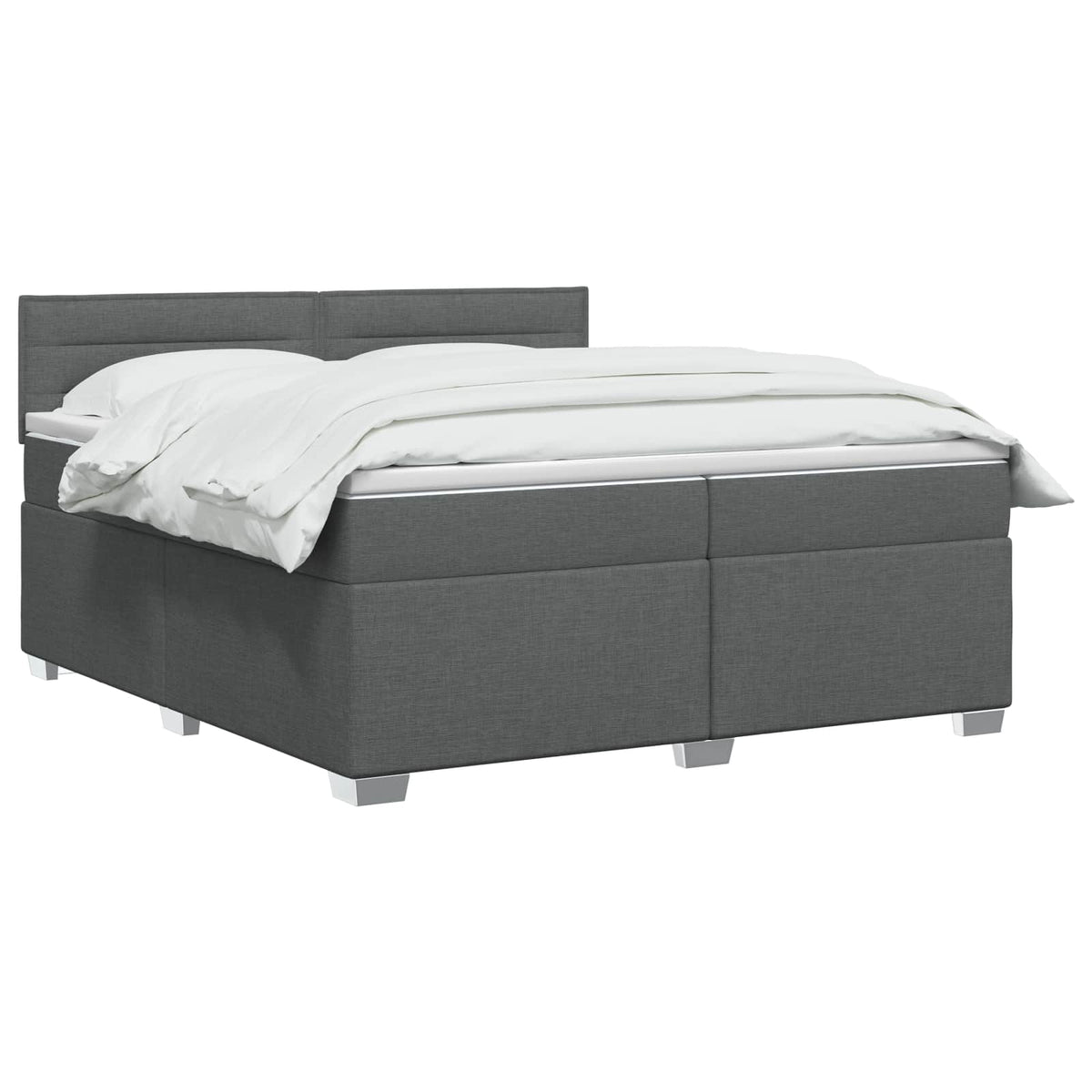 Boxspring krevet s madracem Tamnosiva 200 x 200 cm Tkanina