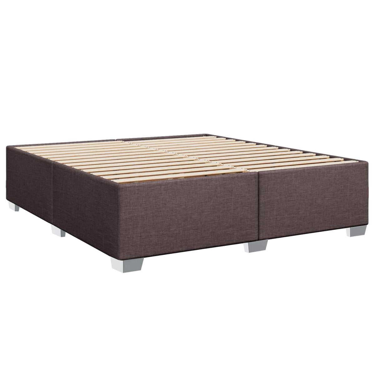 Boxspring krevet s madracem Tamno smeđa 200 x 200 cm Tkanina