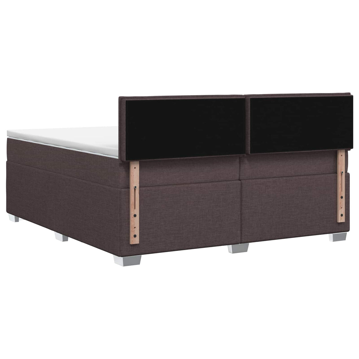 Boxspring krevet s madracem Tamno smeđa 200 x 200 cm Tkanina