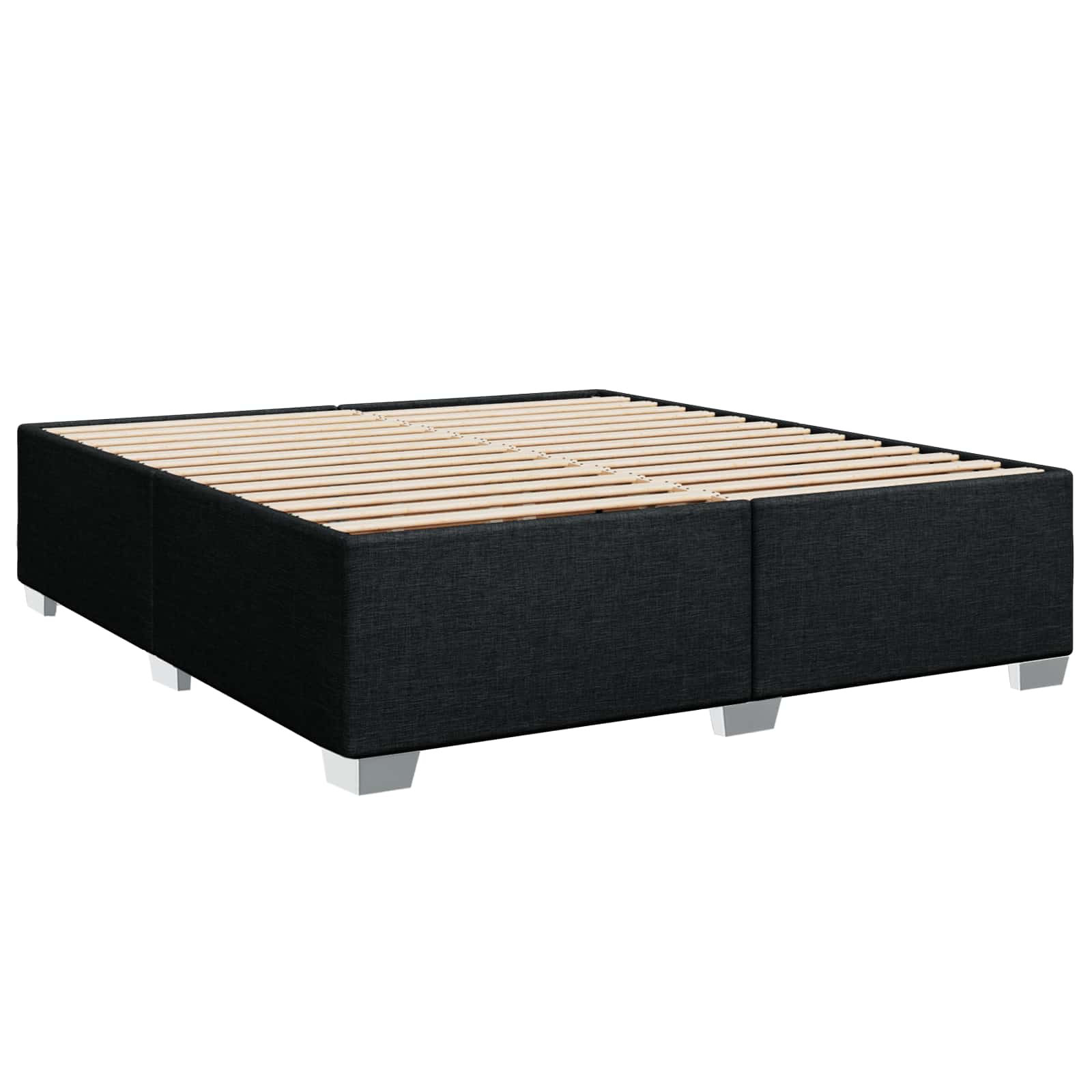Boxspring krevet s madracem Crna 200 x 200 cm Tkanina