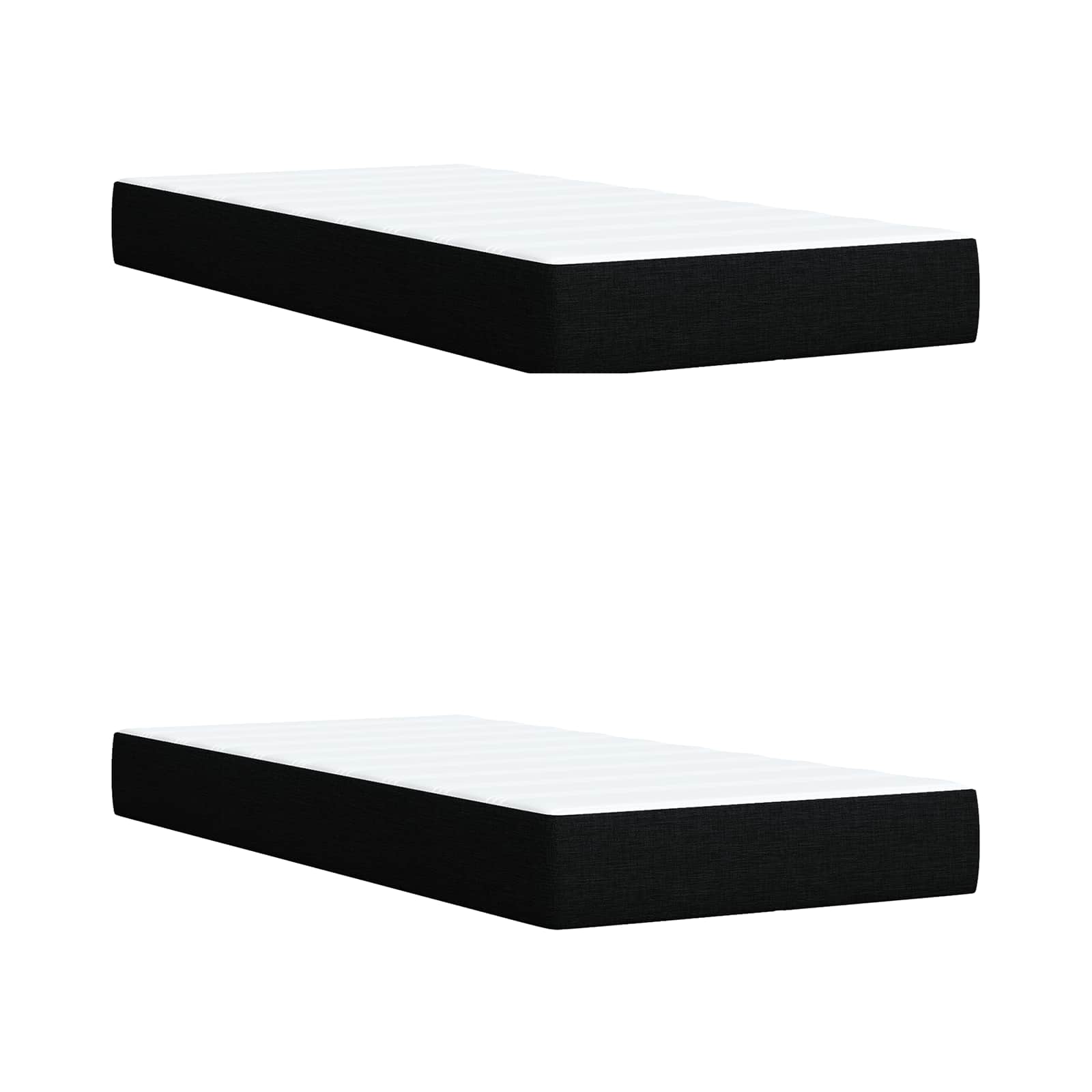 Boxspring krevet s madracem Crna 200 x 200 cm Tkanina