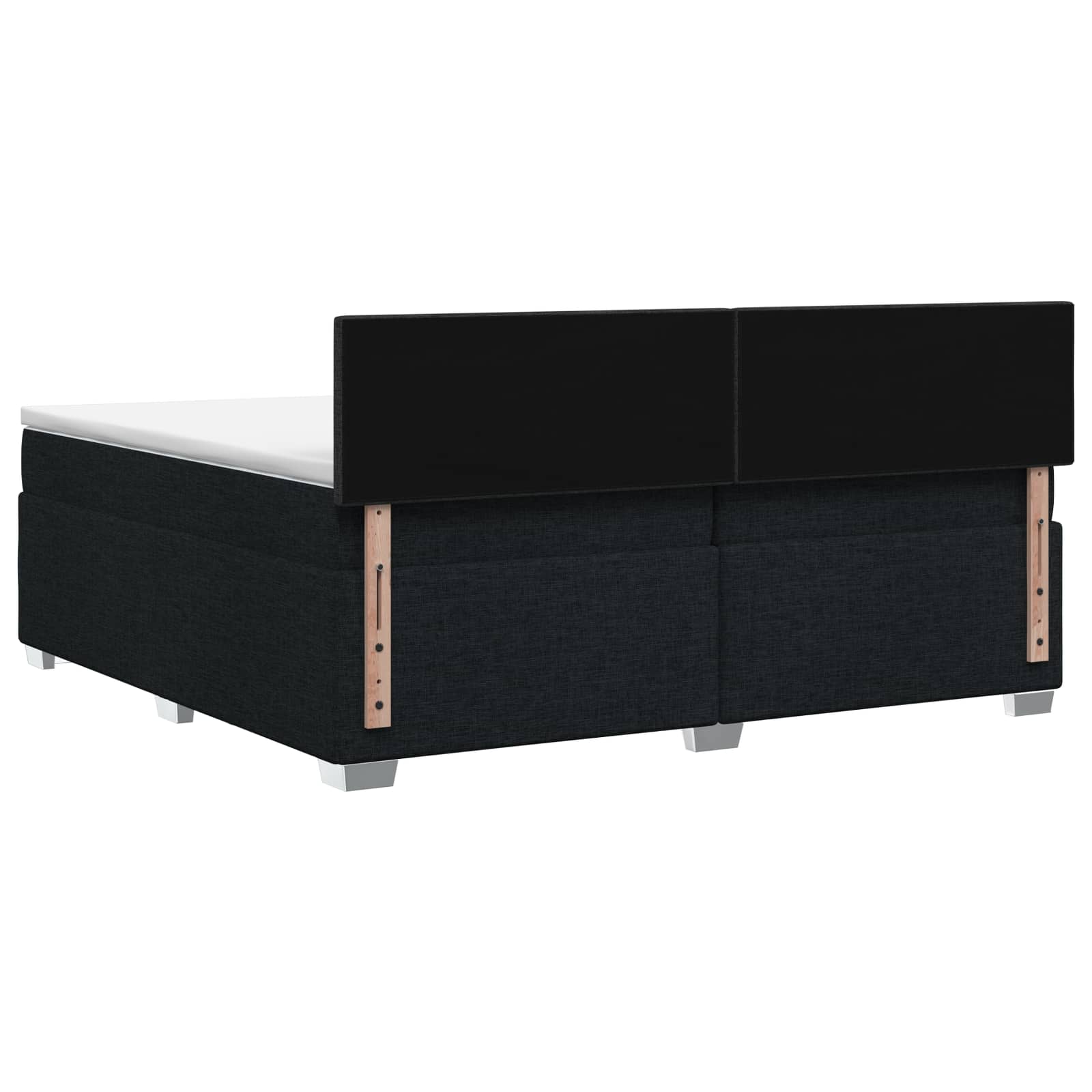 Boxspring krevet s madracem Crna 200 x 200 cm Tkanina