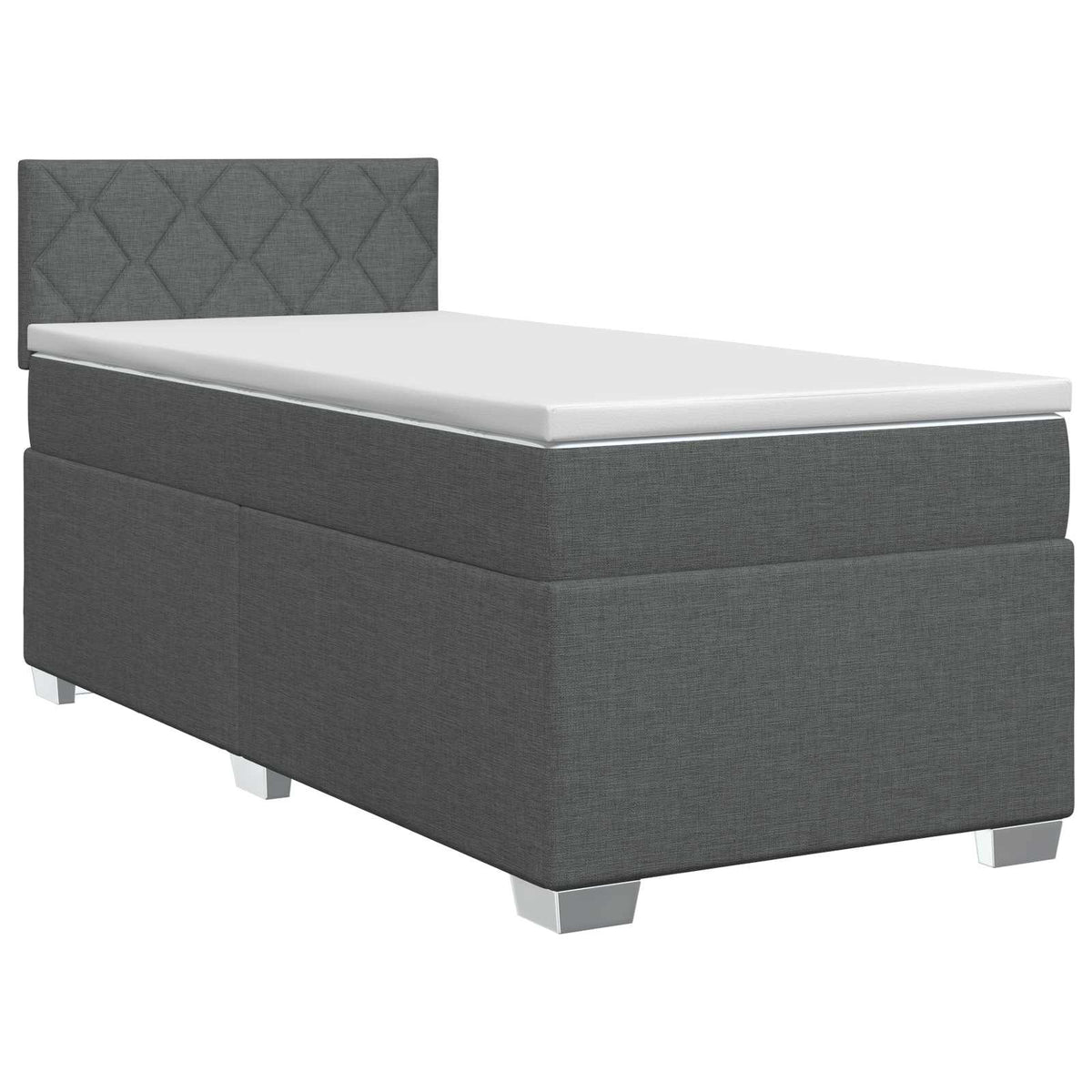Boxspring krevet s madracem Tamnosiva 90 x 190cm Tkanina