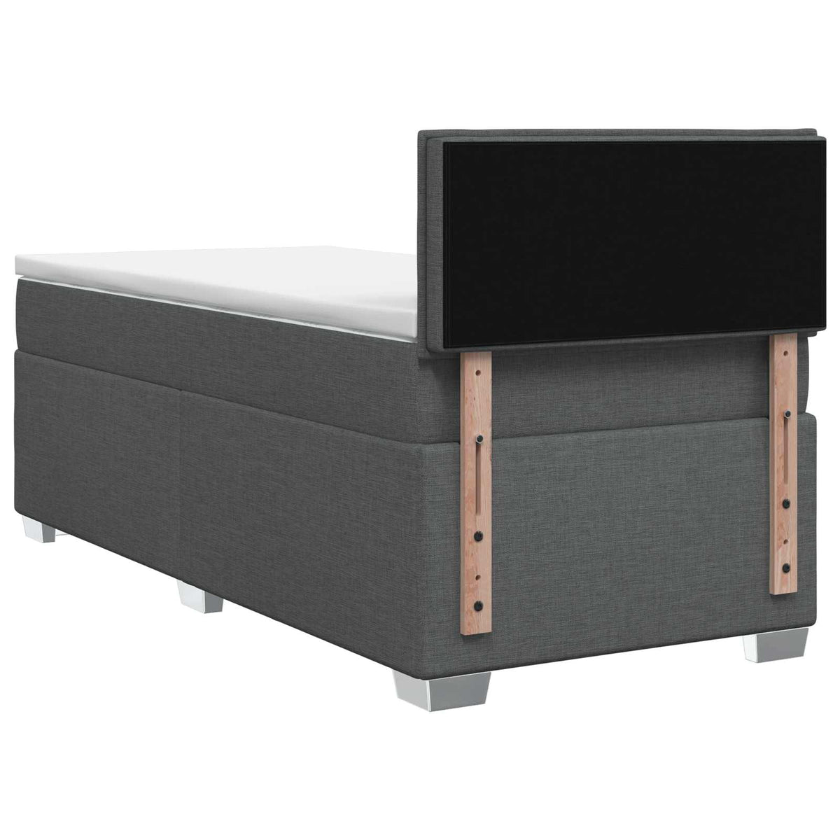 Boxspring krevet s madracem Tamnosiva 90 x 190cm Tkanina