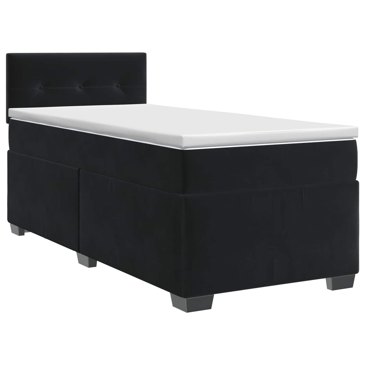 Boxspring krevet s madracem Crna 80 x 200 cm Baršun