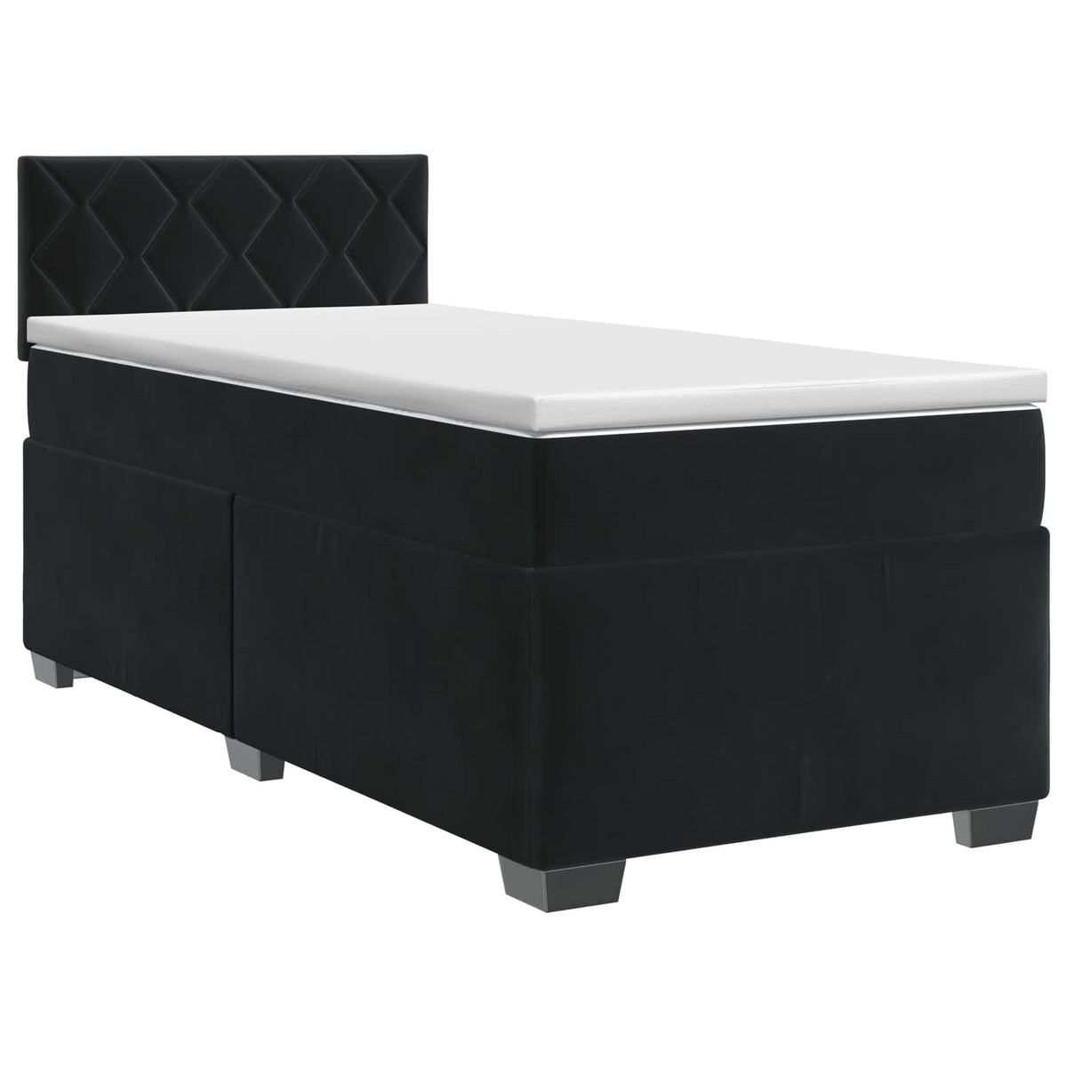 Boxspring krevet s madracem Crna 80 x 200 cm Baršun