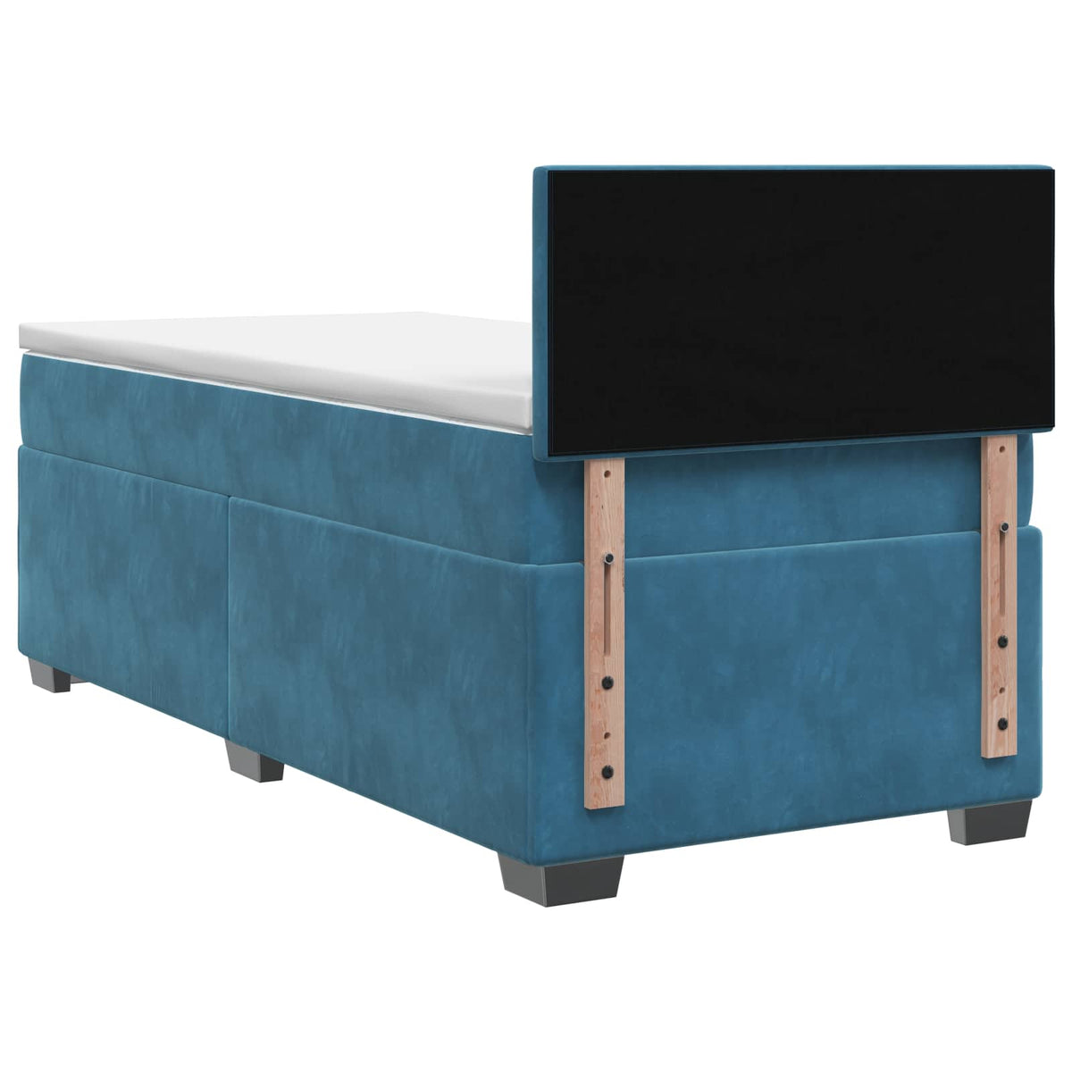 Boxspring krevet s madracem Tamno plava 80 x 200 cm Baršun