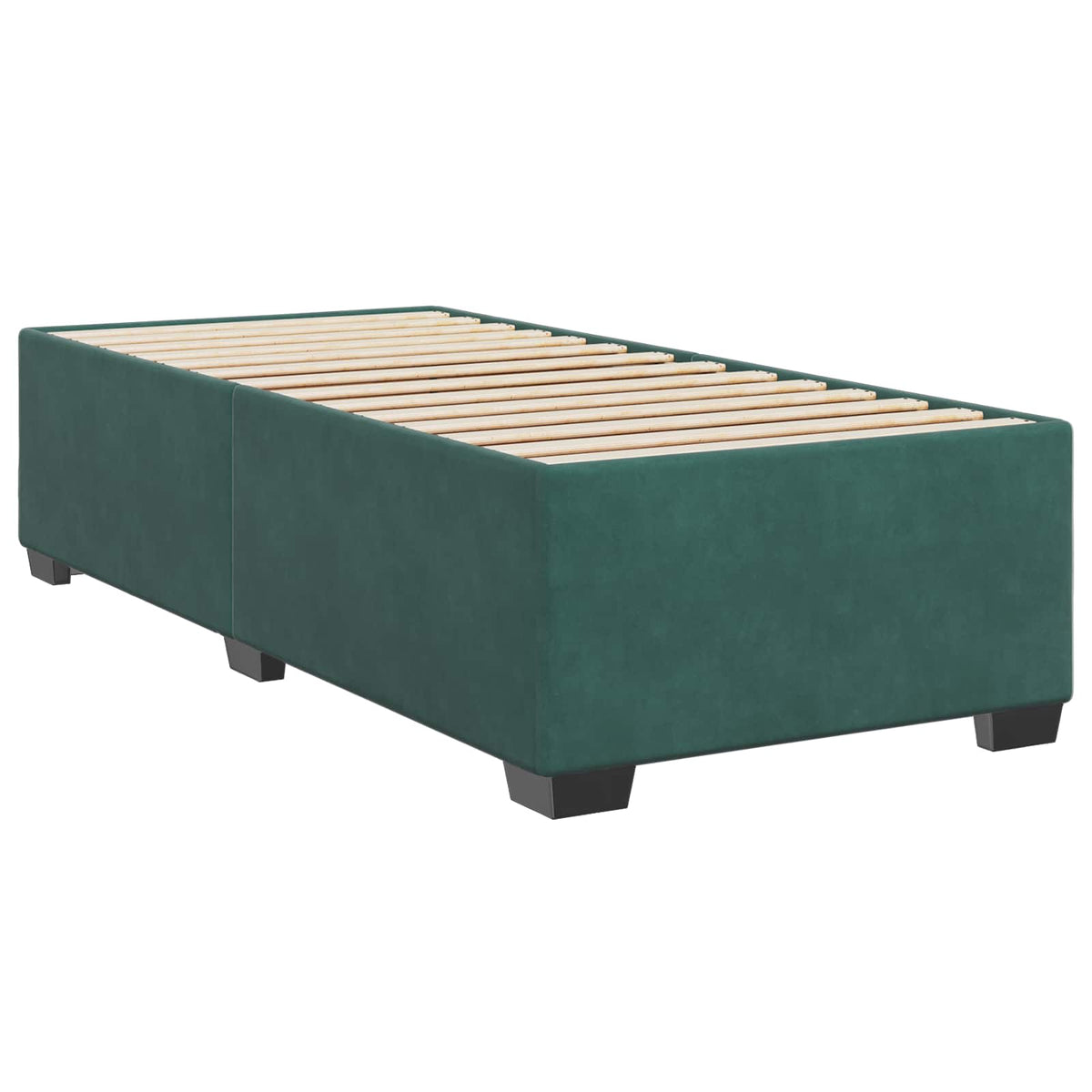 Boxspring krevet s madracem Tamnozelena 90 x 190 cm Baršun