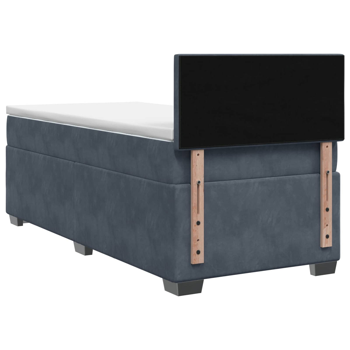 Boxspring krevet s madracem Tamnosiva 90 x 200 cm Baršun