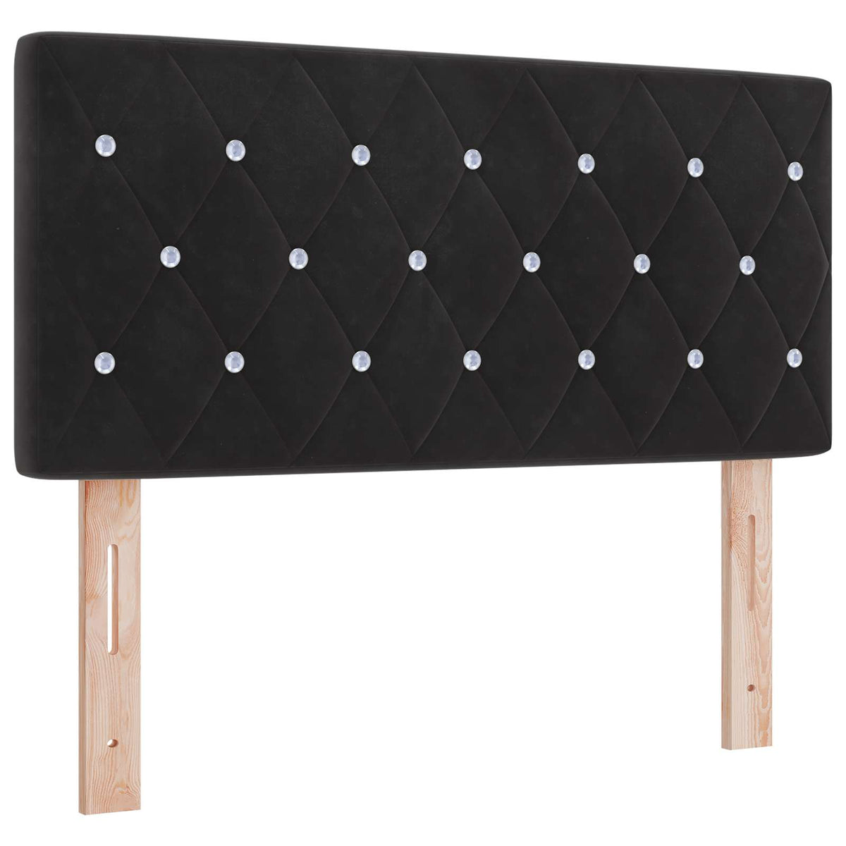 Boxspring krevet s madracem Crna 100 x 200 cm Baršun