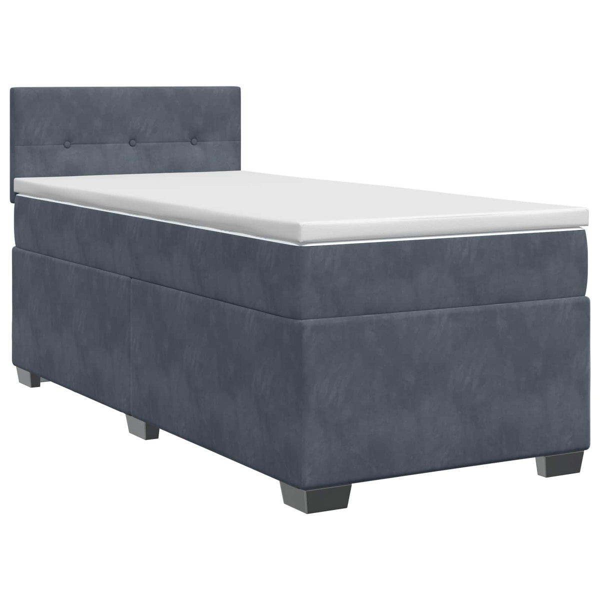 Boxspring krevet s madracem Tamnosiva 100 x 200 cm Baršun