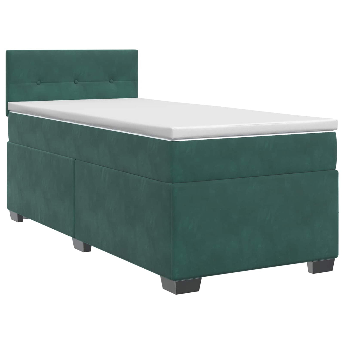 Boxspring krevet s madracem Tamnozelena 100 x 200 cm Baršun