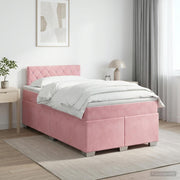 Boxspring krevet s madracem Ružičasta 120 x 200 cm Baršun