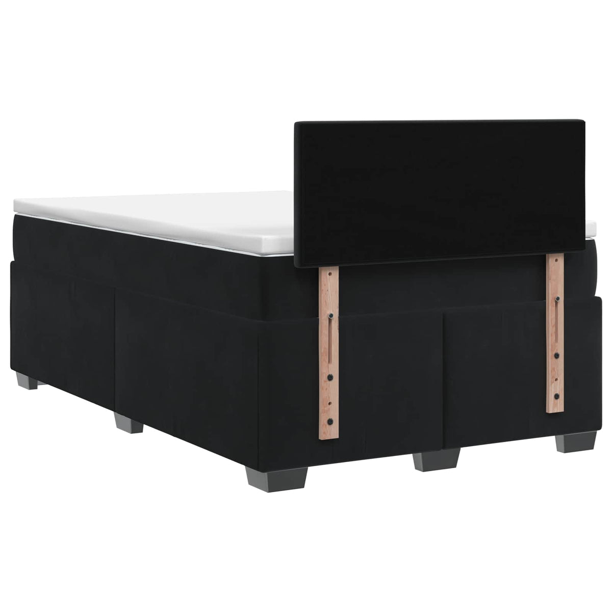 Boxspring krevet s madracem Crna 120 x 190 cm Baršun