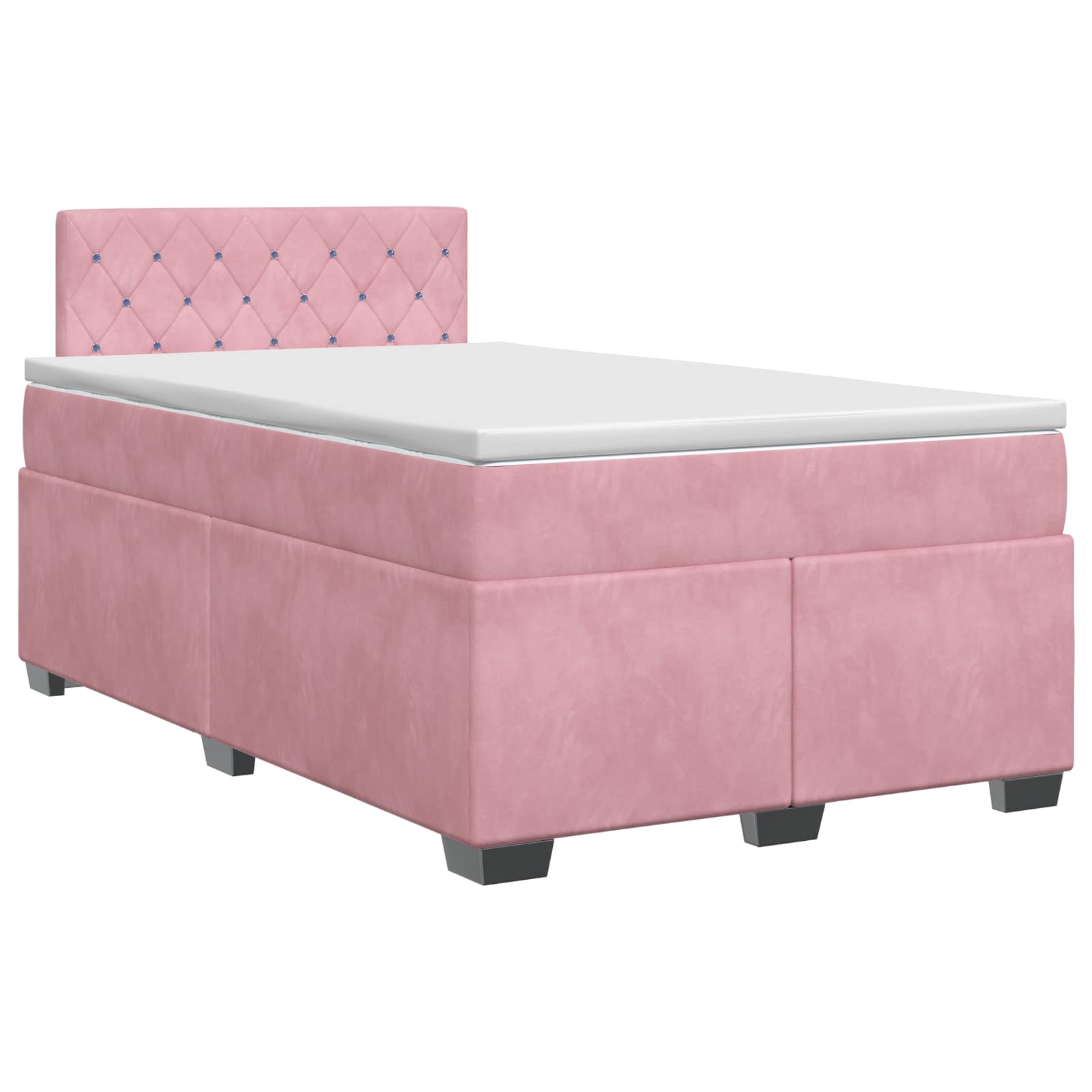 Boxspring krevet s madracem Ružičasta 120 x 200 cm Baršun