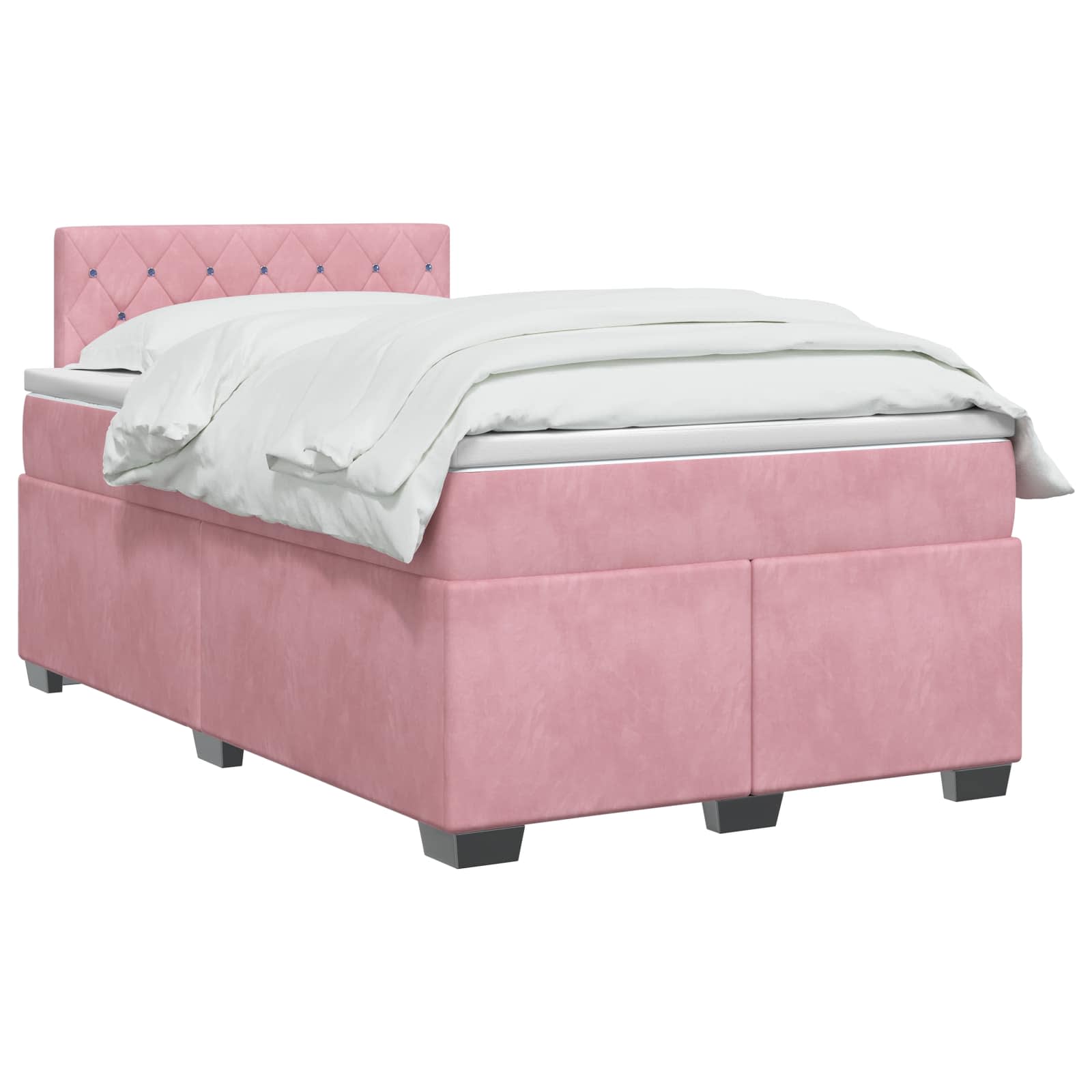 Boxspring krevet s madracem Ružičasta 120 x 200 cm Baršun