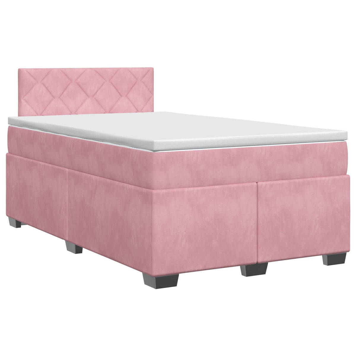 Boxspring krevet s madracem Ružičasta 120 x 200 cm Baršun