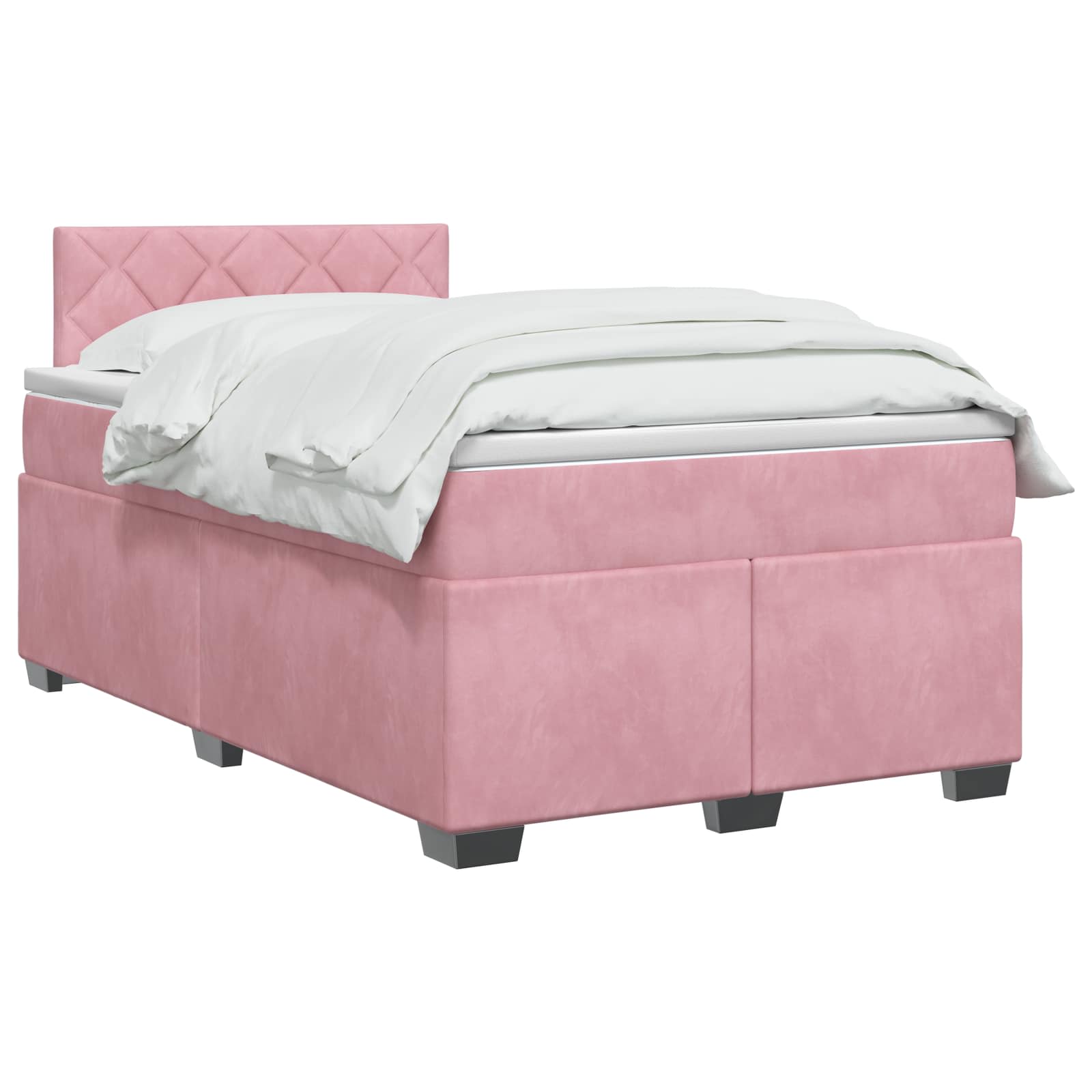 Boxspring krevet s madracem Ružičasta 120 x 200 cm Baršun
