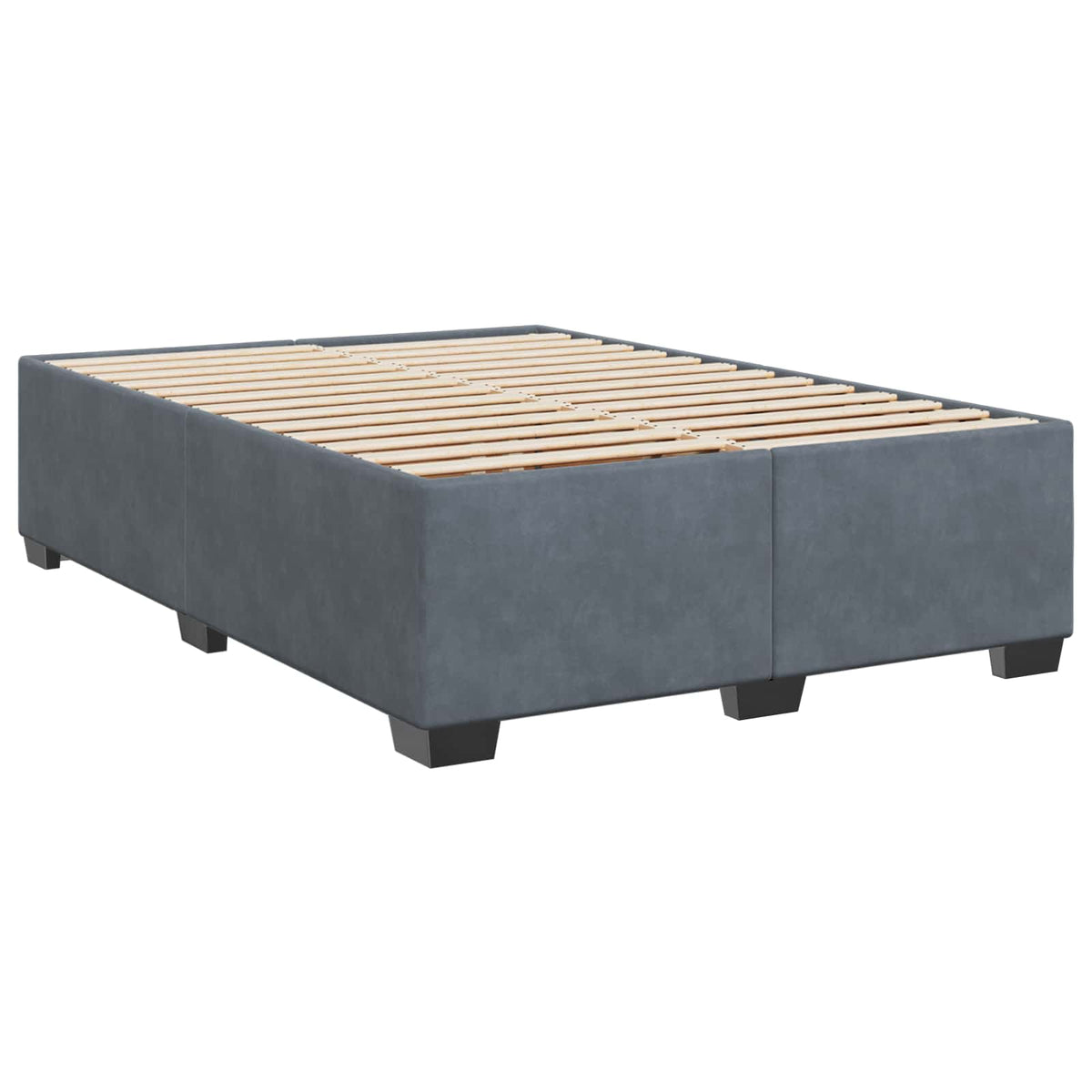 Boxspring krevet s madracem Tamnosiva 140 x 190 cm Baršun