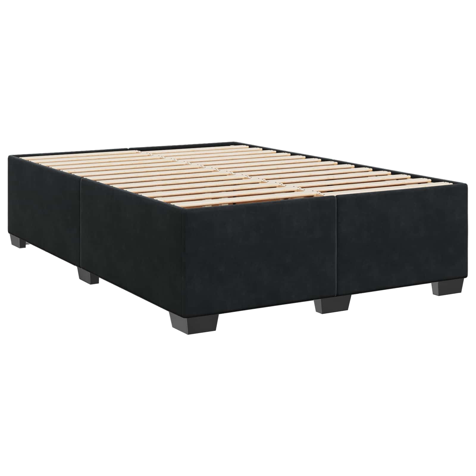 Boxspring krevet s madracem Crna 140 x 190 cm Baršun