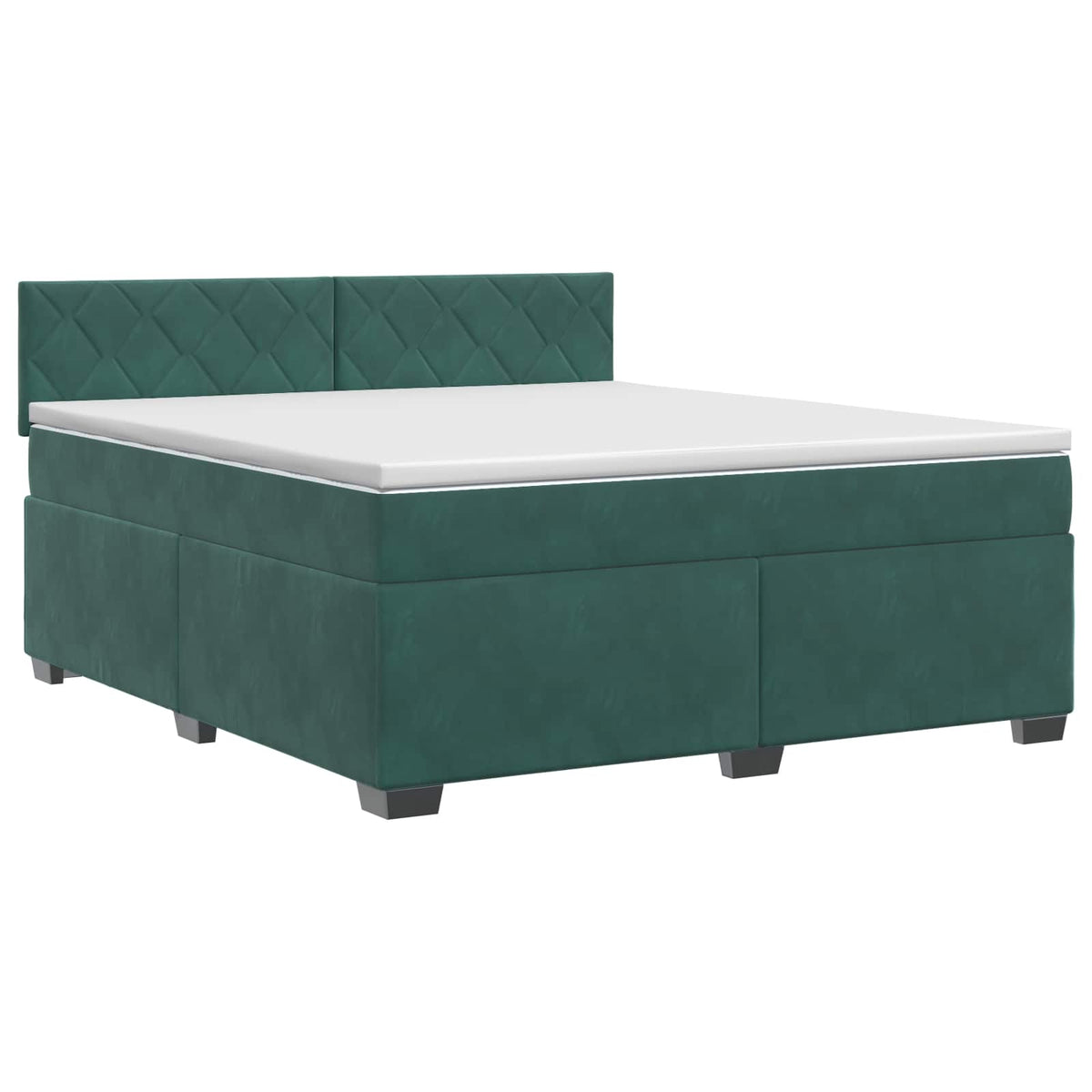 Boxspring krevet s madracem Tamnozelena 140 x 190 cm Baršun