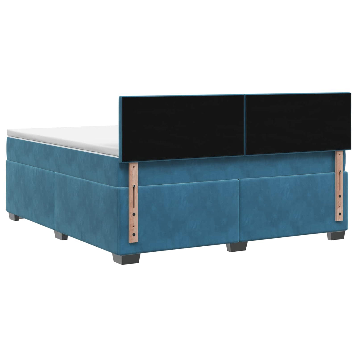 Boxspring krevet s madracem Tamno plava 160 x 200 cm Baršun