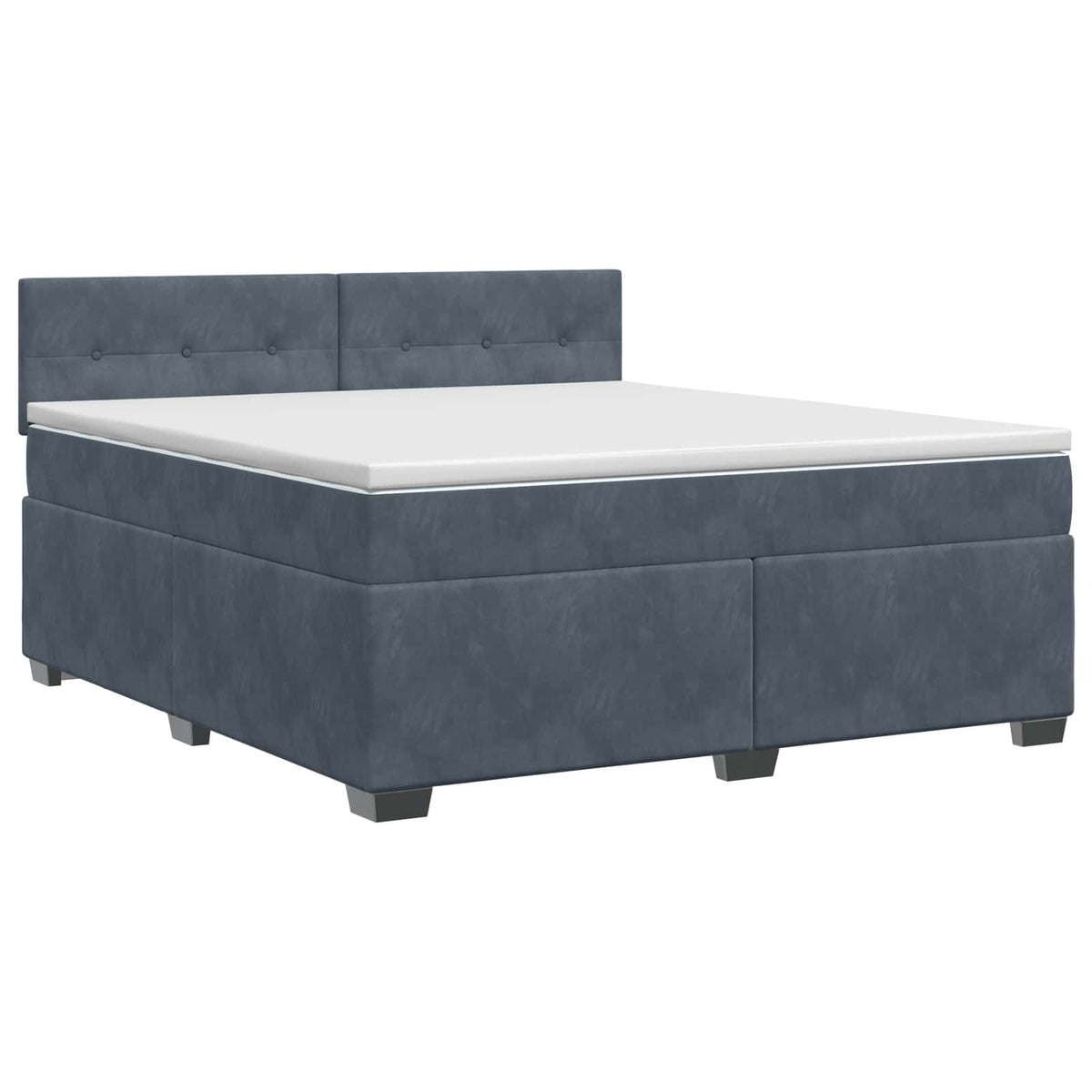 Boxspring krevet s madracem Tamnosiva 160 x 200 cm Baršun