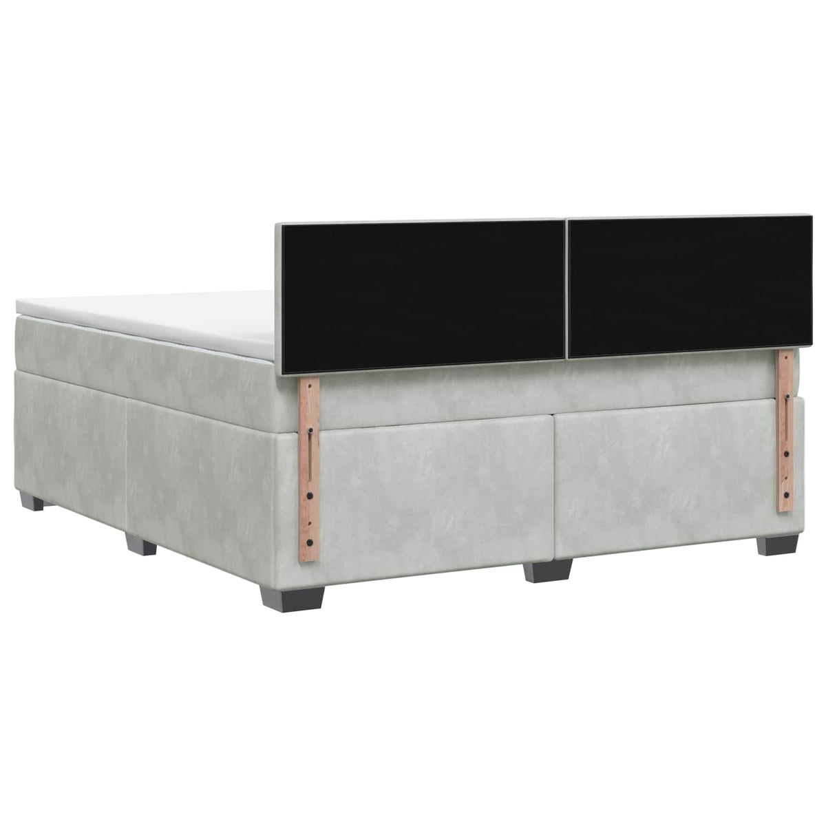 Boxspring krevet s madracem Svjetlosiva 180 x 200 cm Baršun