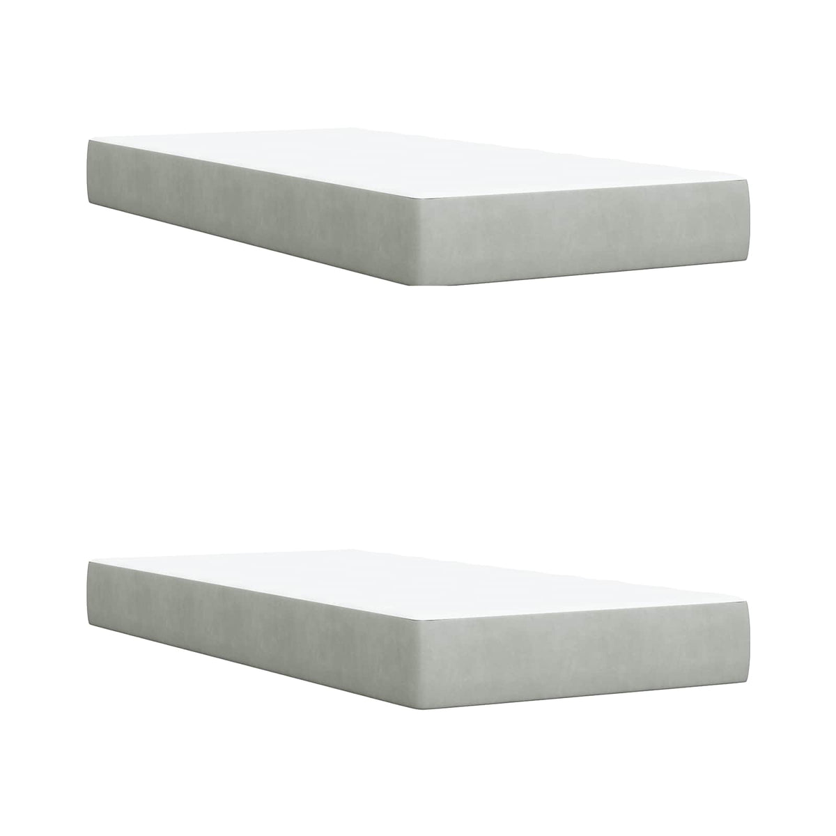 Boxspring krevet s madracem Svjetlosiva 200 x 200 cm Baršun