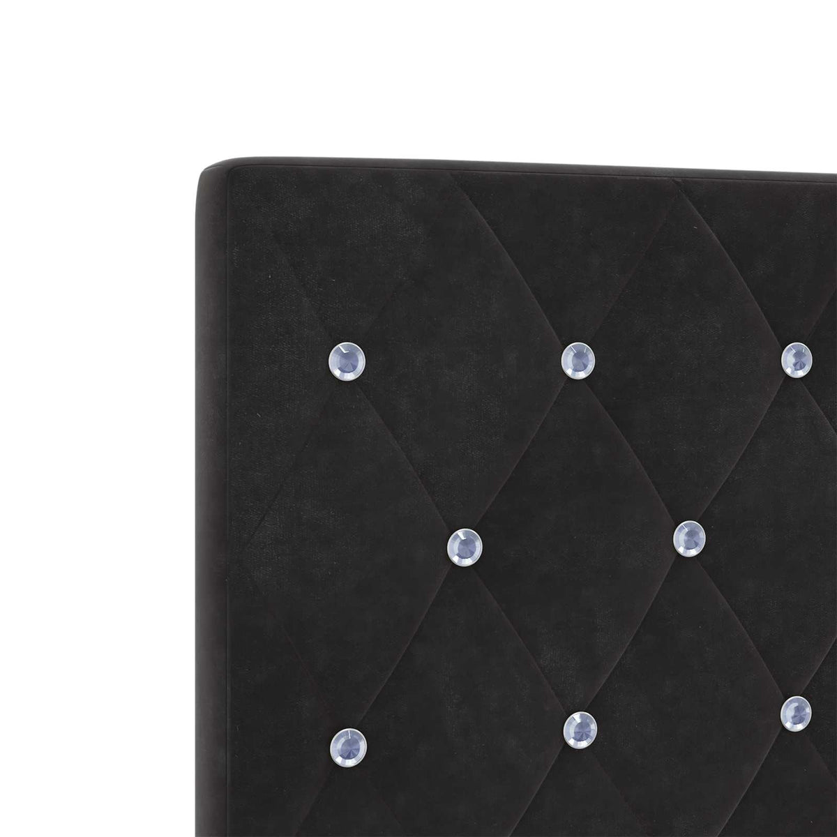 Boxspring krevet s madracem Crna 200 x 200 cm Baršun