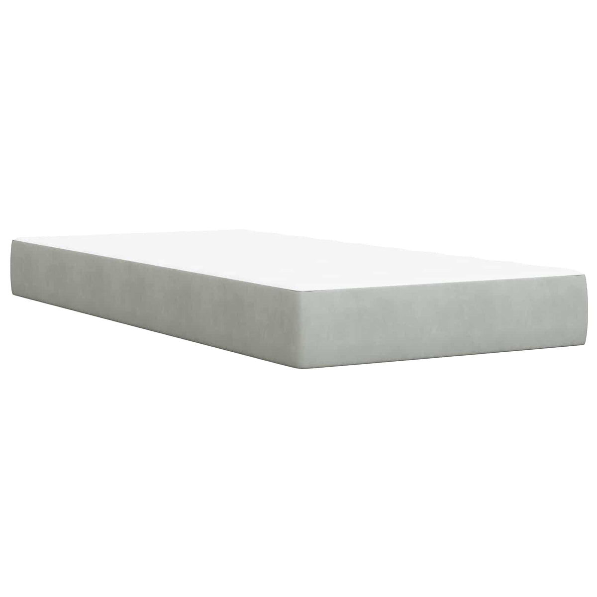 Boxspring krevet s madracem Svjetlosiva 90 x 190 cm Baršun