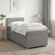 Boxspring krevet s madracem Svjetlosiva 80 x 200 cm Tkanina