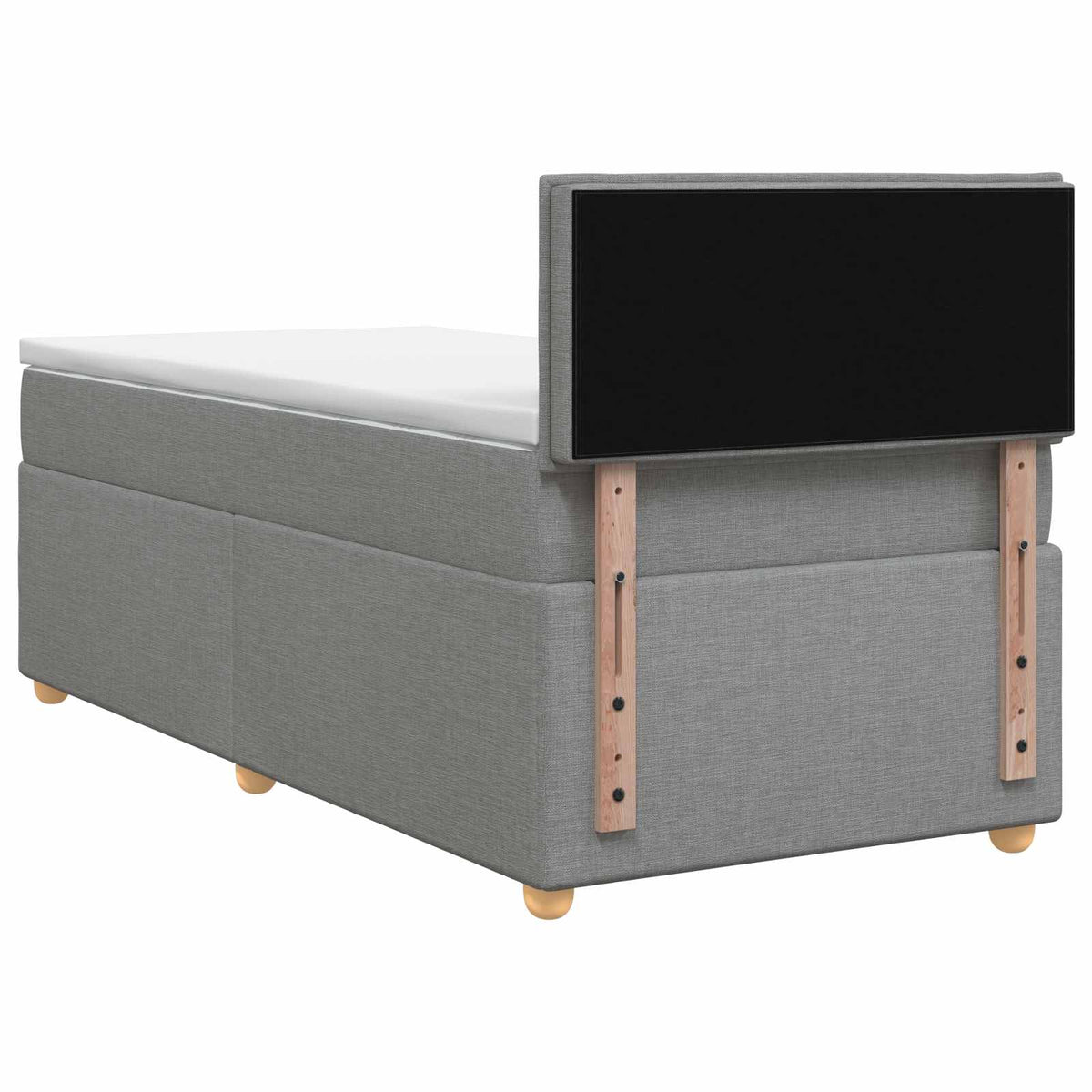 Boxspring krevet s madracem Svjetlosiva 80 x 200 cm Tkanina