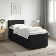 Boxspring krevet s madracem Crna 80 x 200 cm Tkanina