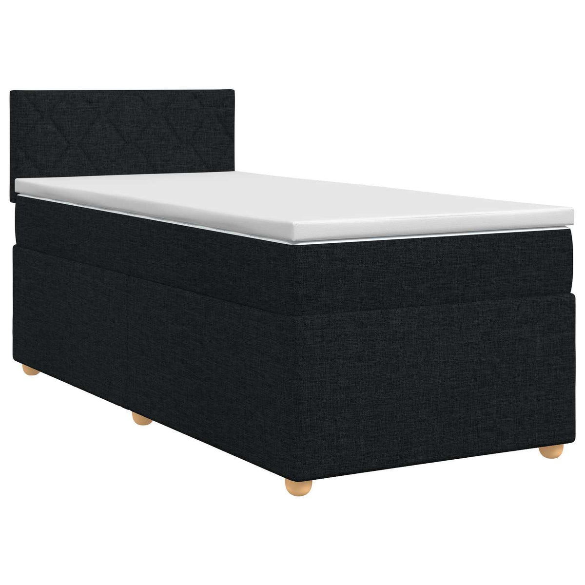 Boxspring krevet s madracem Crna 80 x 200 cm Tkanina
