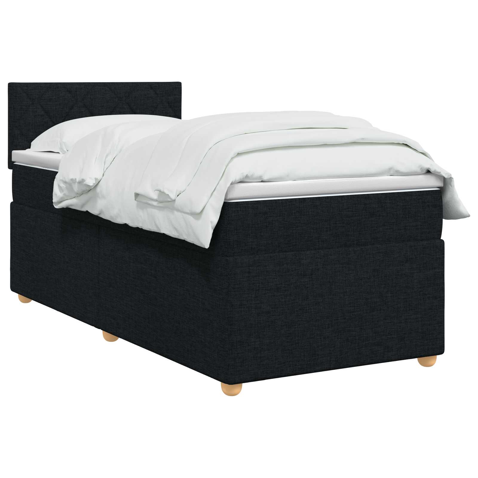 Boxspring krevet s madracem Crna 80 x 200 cm Tkanina