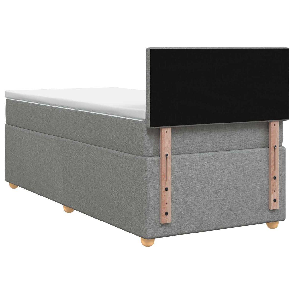 Boxspring krevet s madracem Svjetlosiva 90 x 190 cm Tkanina