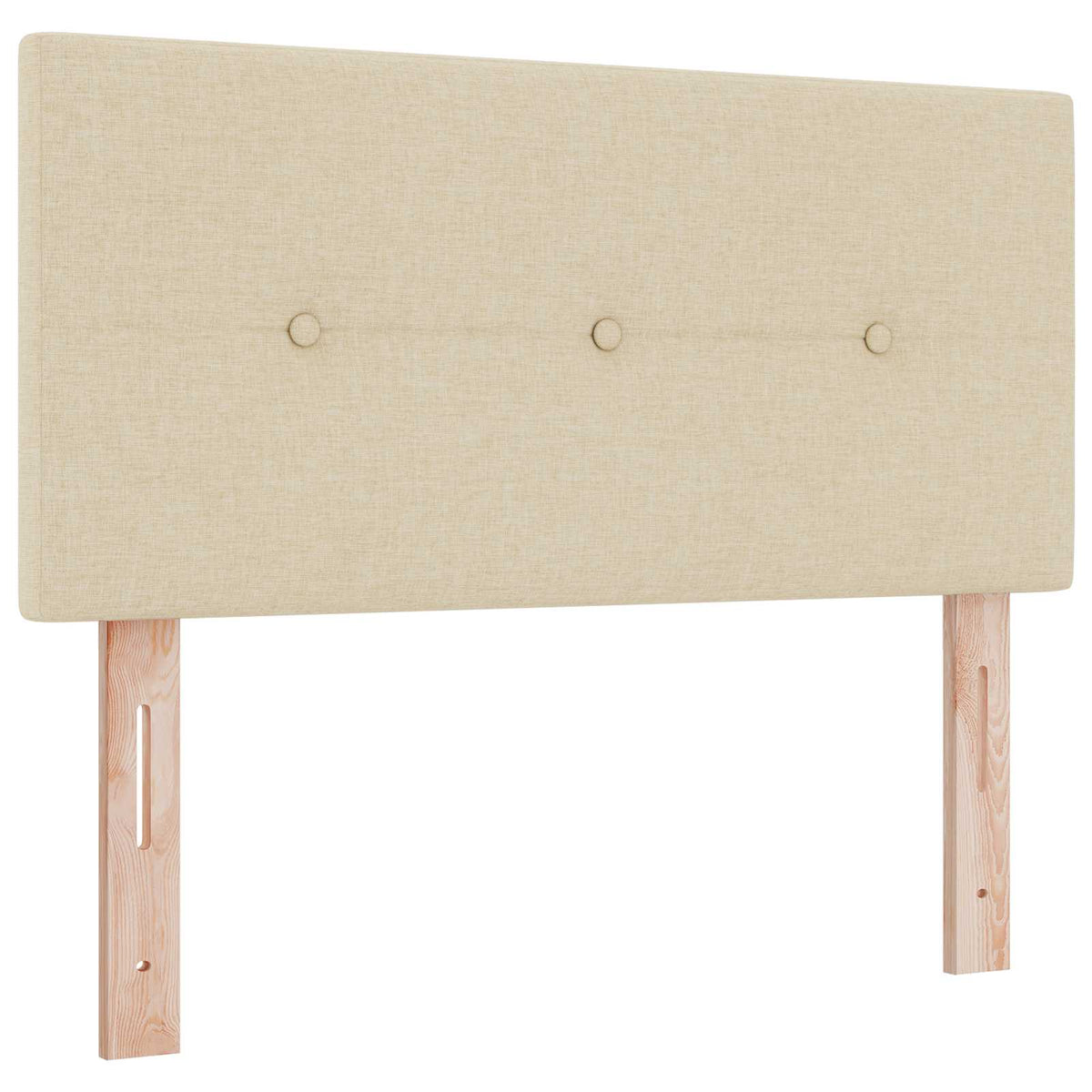 Boxspring krevet s madracem Krem 90 x 200 cm Tkanina