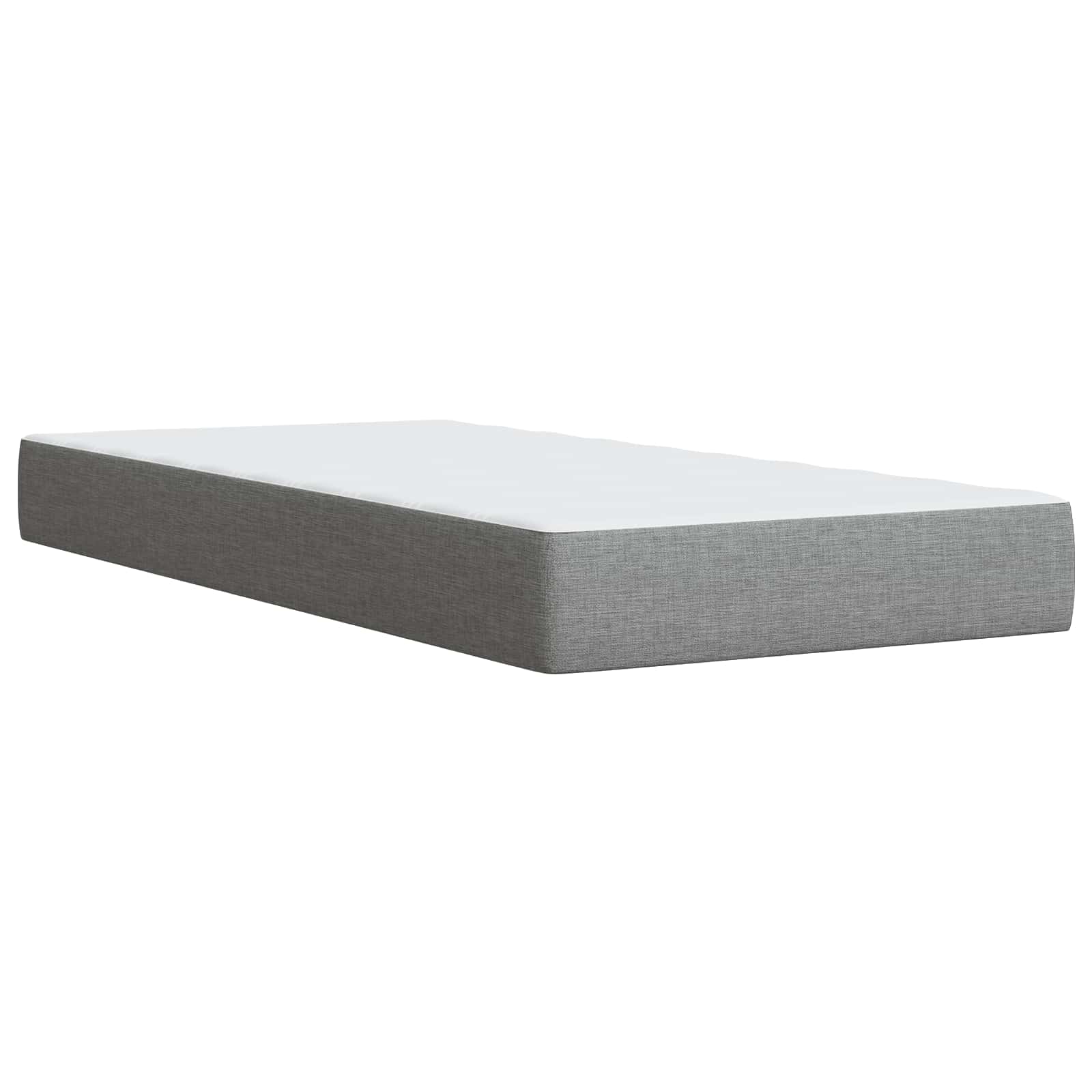 Boxspring krevet s madracem Svjetlosiva 100 x 200 cm Tkanina